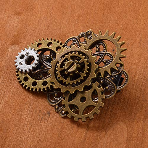 BLESSUME Brass Vintage Steampunk Hair Clip - Punk Gothic Style