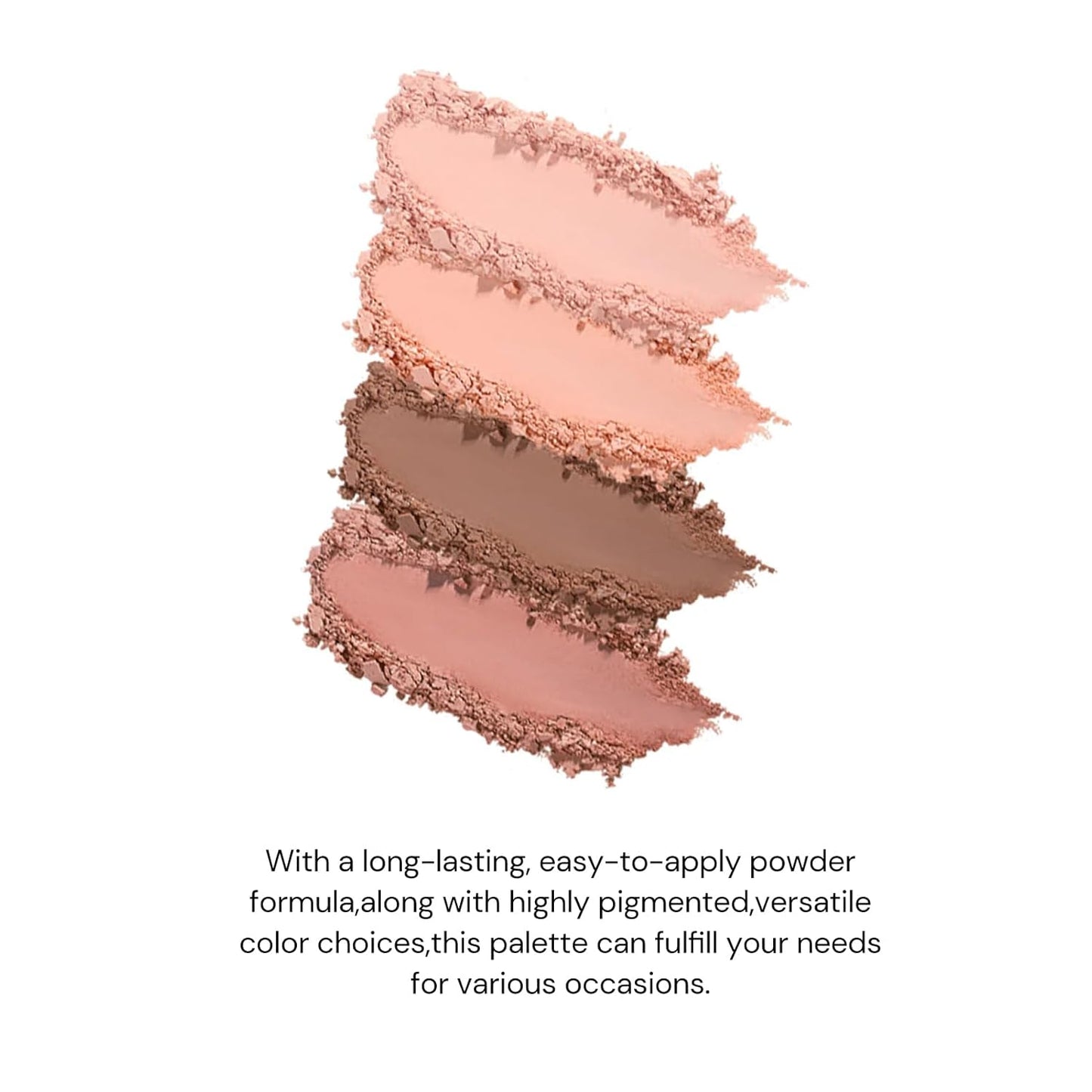 Swan Ballet Six-Color Makeup Palette - Neutral Pink Shades with 4 Matte & 2 Shimmer | 0.23 Oz