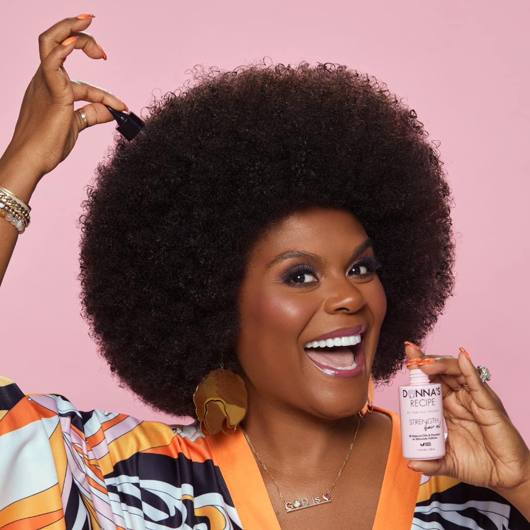 Strength Hair Oil - 18 Natural Oil & Powder Blend for Dryness Relief | Lightweight Scalp Treatment (1.7 oz)