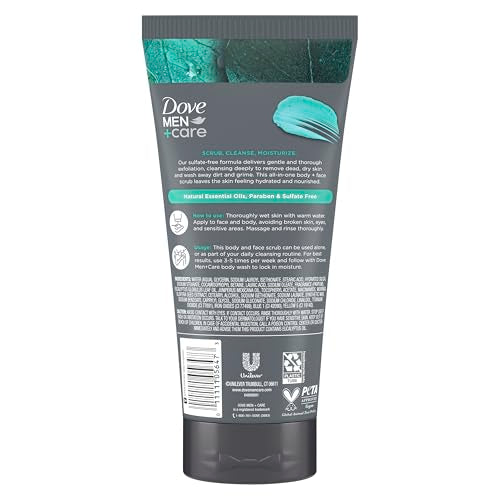 Dove Men+Care Eucalyptus Body & Face Scrub - 9 oz Exfoliator