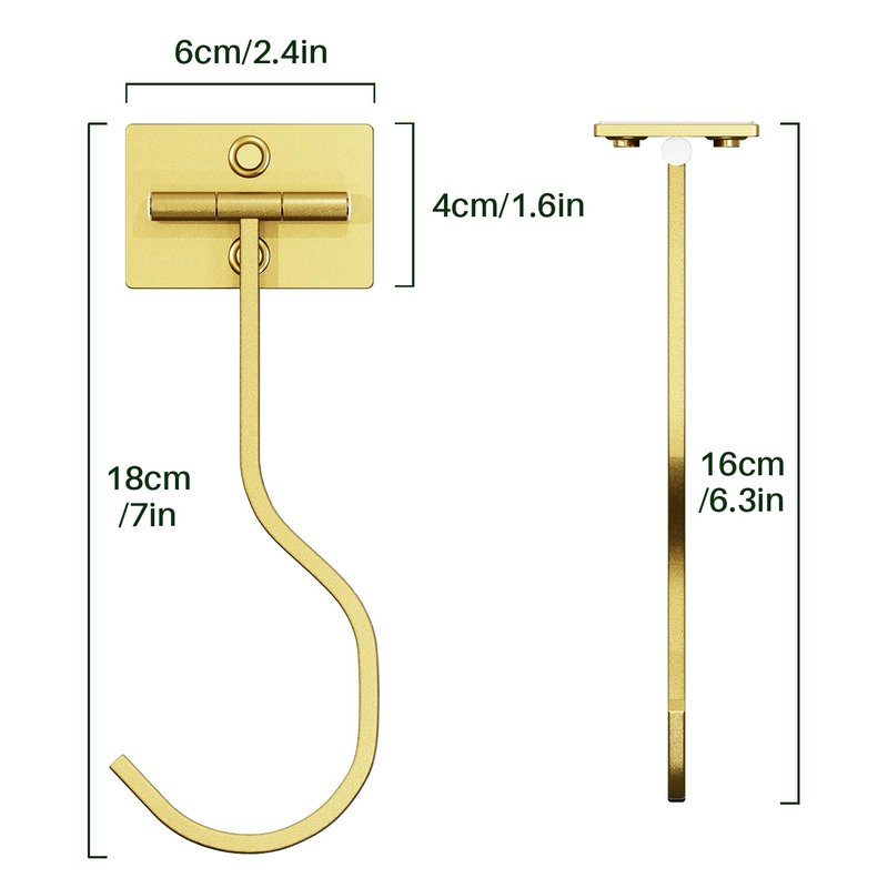 bussdis Adhesive Banana Hook Under Cabinet: 2-Pack Foldable Metal Banana Hanger, Space-Saving Under Counter Banana Holder for Kitchen & RV, Gold