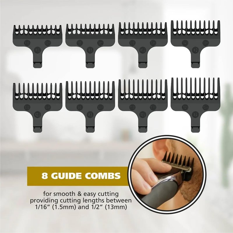 Wahl 3024497Commando Cordless Rechargeable Manscaper Wet/Dry Trimmer - Body Groomer for Men, Black