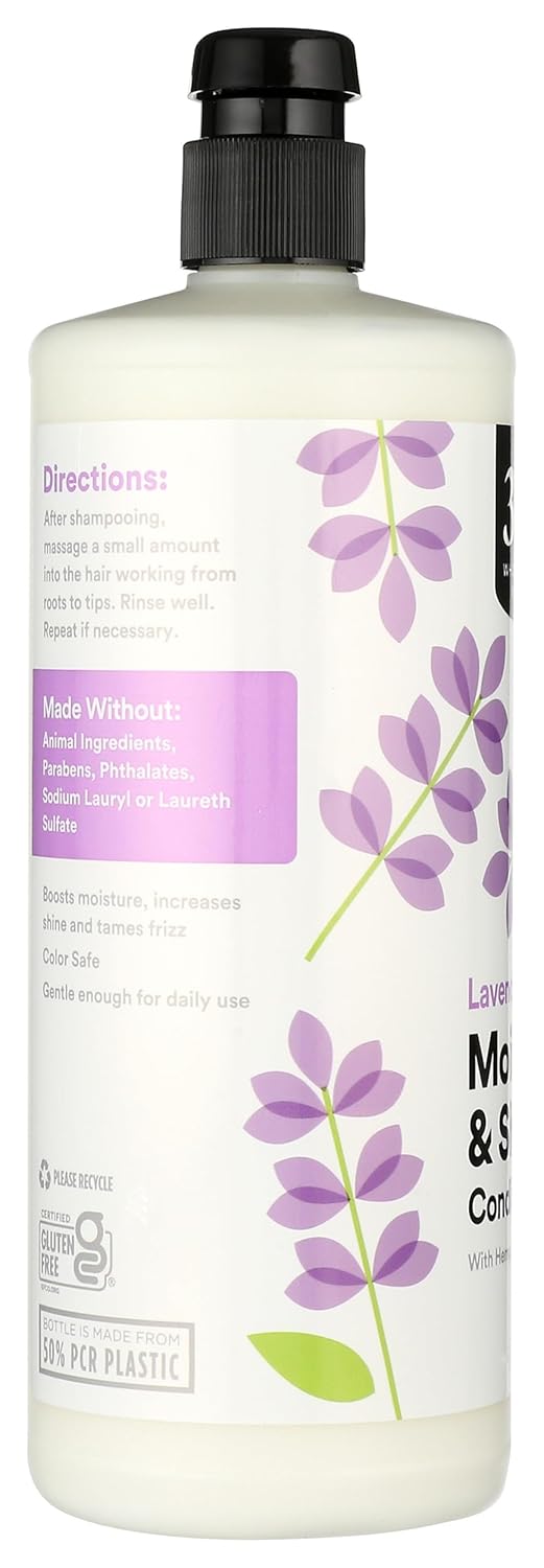 Moisture & Shine Conditioner - Hemp Seed & Argan Oil, Lavender Scent | 32 Fl Oz
