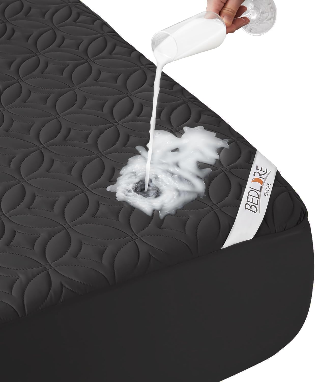 Waterproof Mattress Protector - Noiseless Queen Size Pad | Deep Pocket 6"-18" Depth, Soft & Breathable Gray Cover