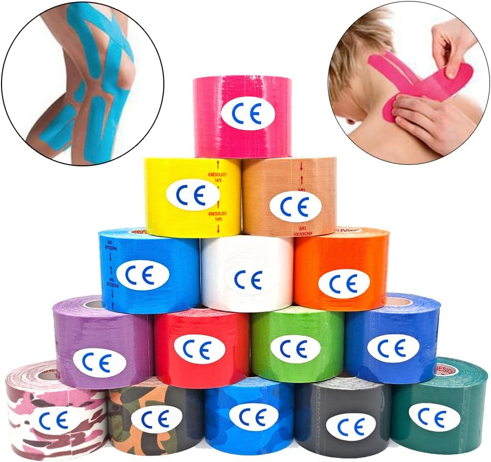 Kinesiology Tape - 6 Pcs Waterproof Athletic Bandage for Muscle Recovery | Pain Relief Strapping