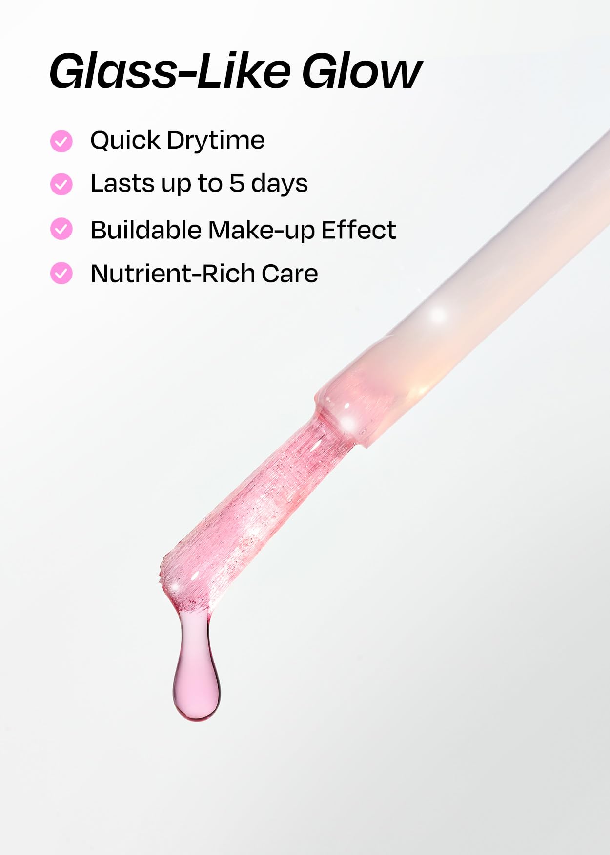 ohora Natural Glow Water Syrup Nail Strengthener (Plum) - Tinted Nail Hardener for Brittle, Damaged Nails, Quick-Dry Glossy Finish, Nail Repair & Growth, 15 mL