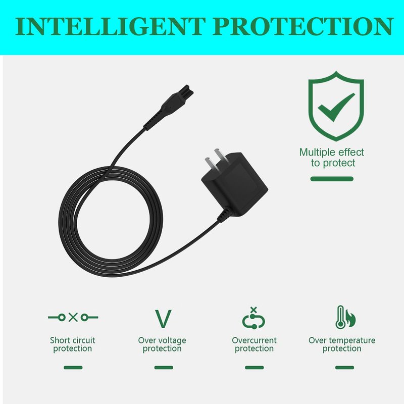 8V Replacement HQ850 One blade Shaver Charger Compatible with Philips OneBlade QP2530 QP2630 Trimmer Replacement Power Supply Cord