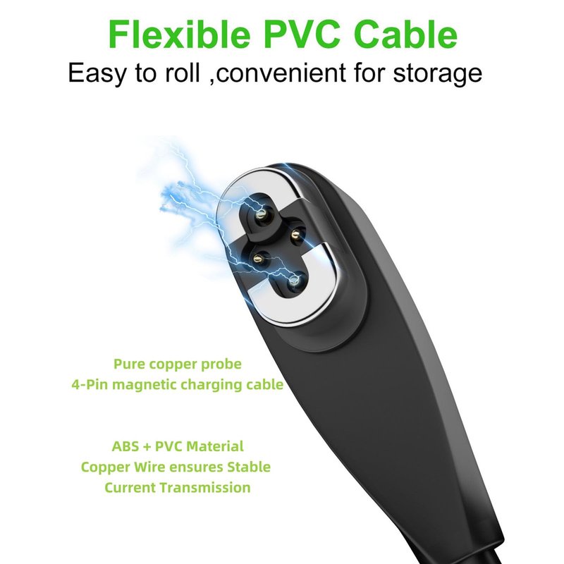 gudxfj 2-Pack Compatible with Shokz OpenSwim Pro S710 Bone Sound Conducting Earphone Charging Cable Type-C to 4Pin Magnetic Charging Cable USB and USB C to Shokz S710 Cable 1 Each Black 3.3 ft