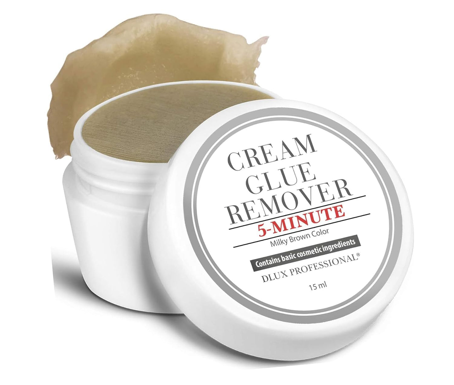 Eyelash Extensions Glue Remover Cream - 15ml Fast Dissolution, Natural Pigment, Oatmeal Color | Professional Adhesive