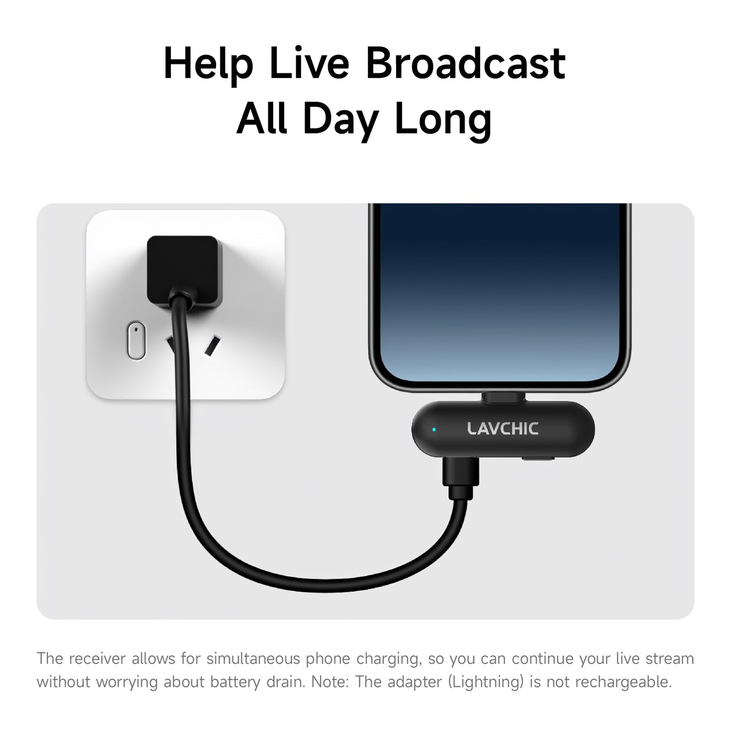 LavChic Mini Lavalier Microphone for iPhone Android Computer with Charging Case USB C Phone Mic for Vlogging Video Audio Recording Wireless Microphone AI Noise Reduction (Mini)