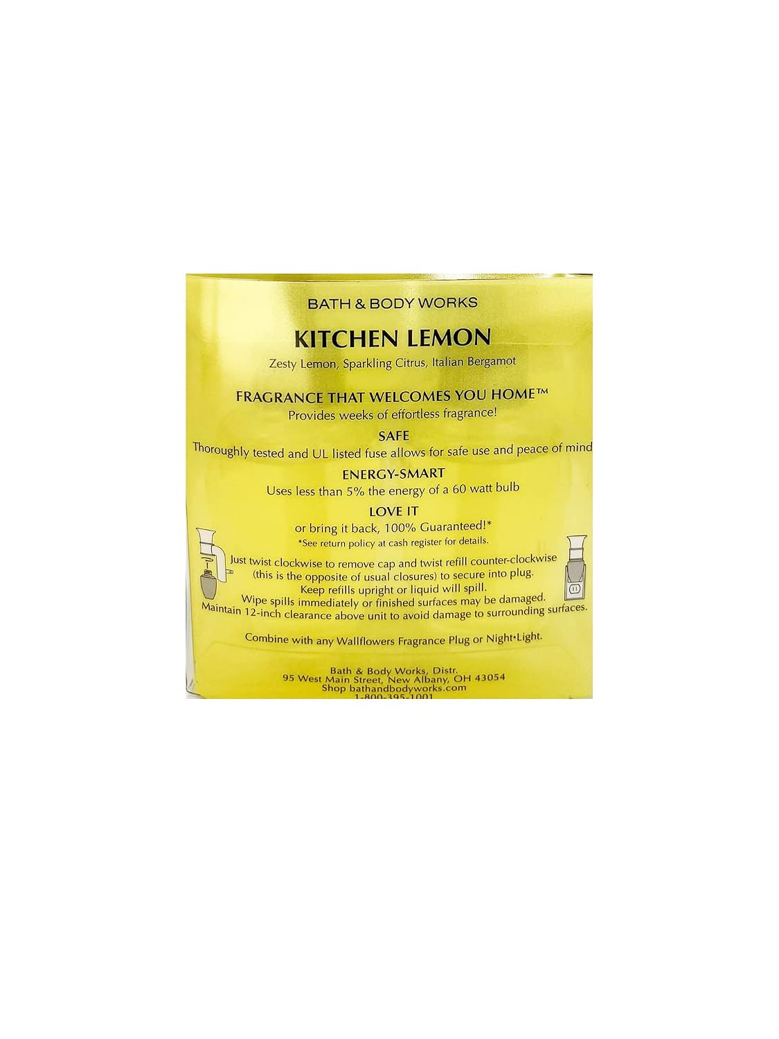 Wallflowers Home Fragrance Refill Bulbs - Kitchen Lemon Scent | 2 Pack