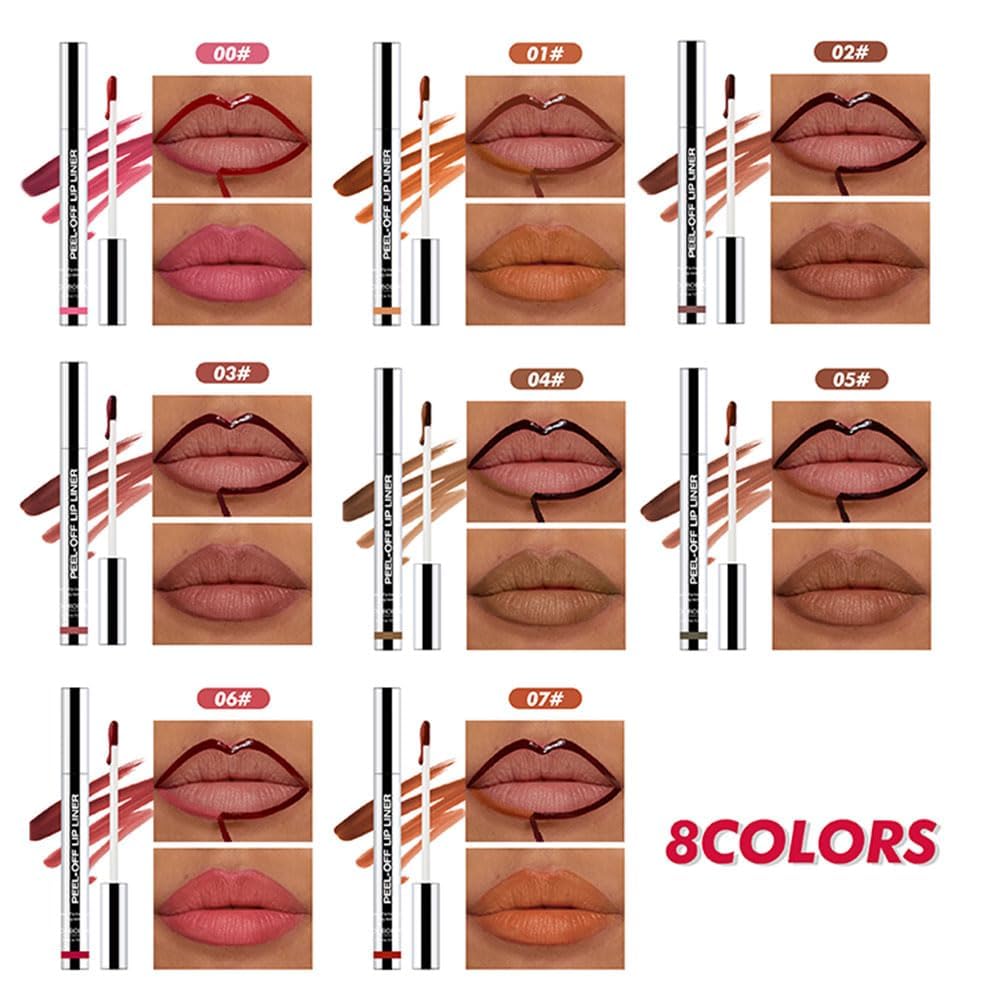 KXmzeG Matte Lip Stain Peel Off Lip Gloss,Liquid Peel Off Lip Liner Stain,Brownish Red Lip Stain Long Lasting Waterproof & Smudge-Proof, Transfer-Proof Lip Gloss (03#, Pack of 1)