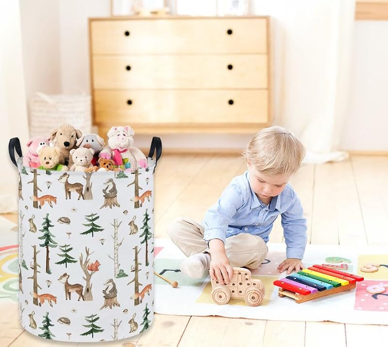 Sanjiaofen Kids Laundry Hamper - Collapsible Animal Storage Basket