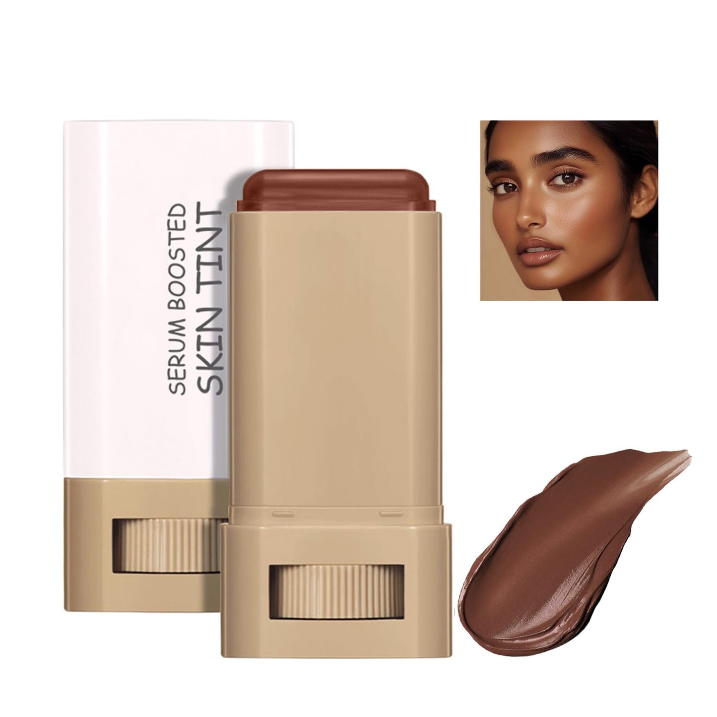 Foundation Stick - Serum-Boosted Beauty Balm for Contouring & Skin Tint | Buildable Coverage, Natural Finish, Long-Lasting Wear
