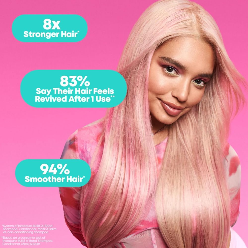 Matrix Instacure Build-A-Bond Mini Trial Kit for Damaged Hair - Shampoo, Conditioner, and Mask Set,Repairs & Strengthens Hair with 1 Billion Bonds Per Bottle, With Citric Acid & Squalane