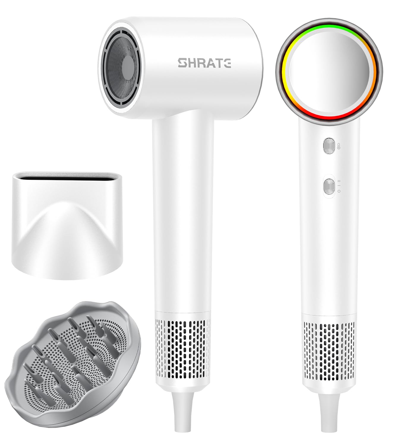Professional High-Speed Ionic Hair Dryer - Ultra-Fast Drying, 500 Million Negative Ions | Compact Blow Dryer with Magnetic Diffuser for All Hair Types
