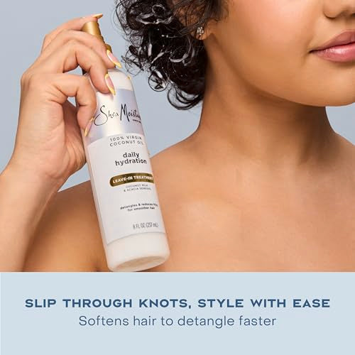 SheaMoisture 100% Virgin Coconut Oil Leave-In Conditioner, 8 oz (Pack of 2)