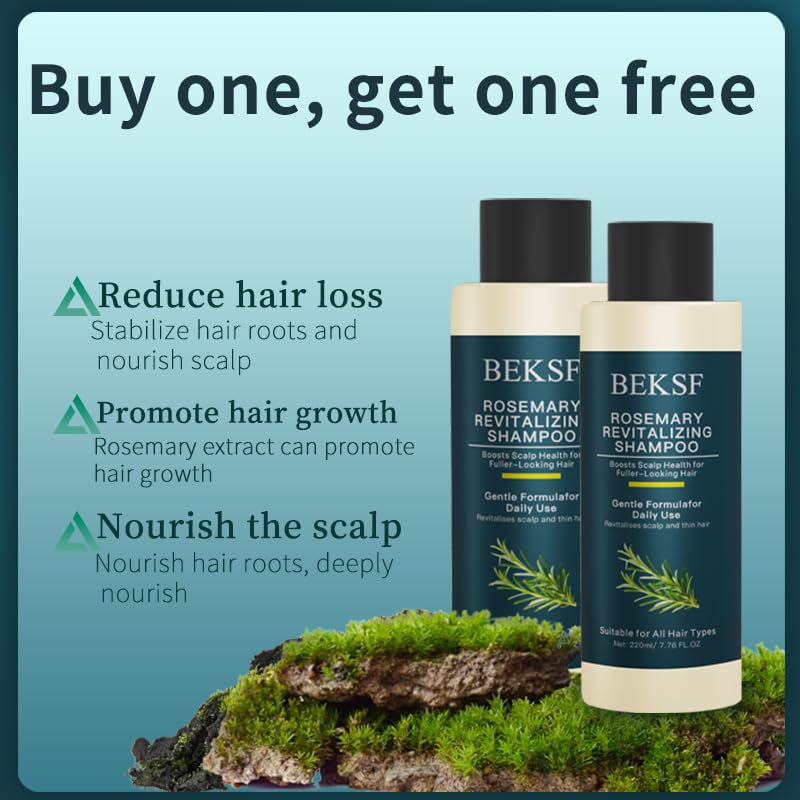 BEKSF Rosemary Volumizing Shampoo for Oily Scalp - Sulfate & Paraben Free