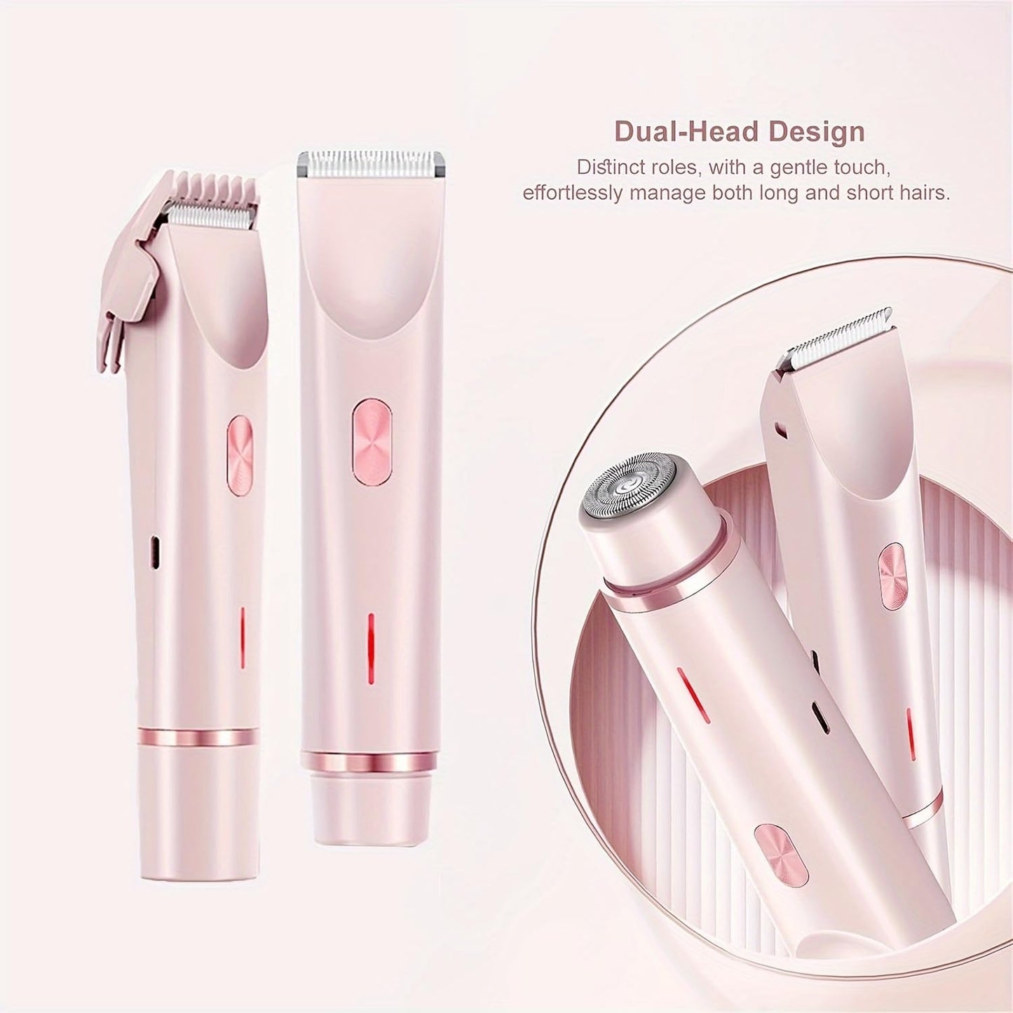 Dermave Bikini Shaver,2025 New 2 in 1 Wet and Dry Dermavel Trimmer 2.0,Ipx7 Waterproof Double Head Bikini Women's Iui Beauty Shaver(Purple)