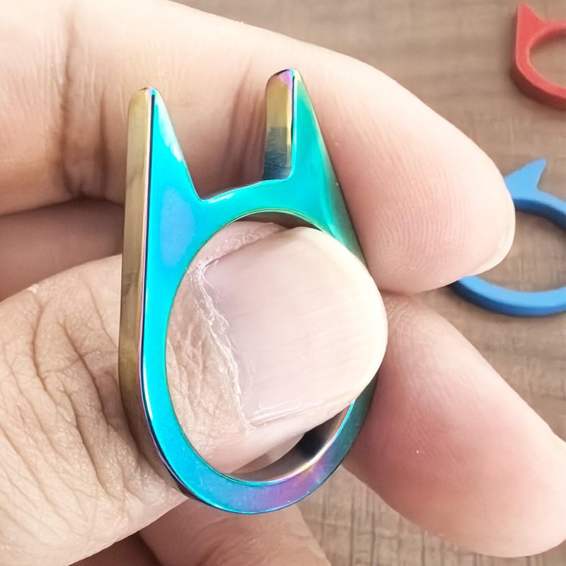 Ailiessy Cat Rings Set for Women Funny Finger Rings Stainless Steel Cat Kitty Ring Minimalist Kitten Animal Jewelry Gifts 6Pcs/Set (8)