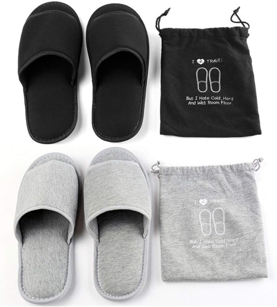 Portable Travel Slippers - Open Toe Foldable Sandals for Spa & Hotel | Washable Indoor Footwear with Bags