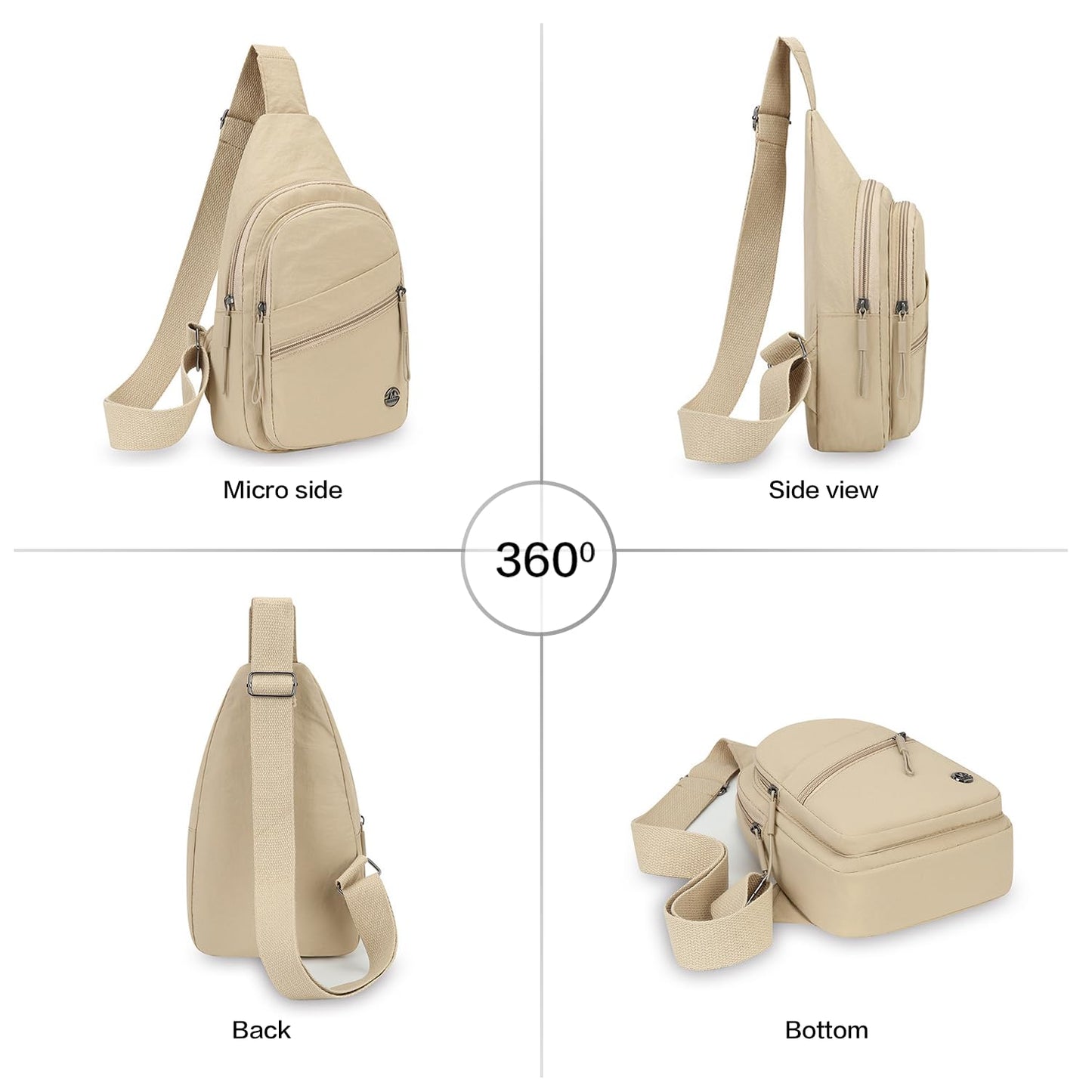 Crossbody Bags for Women Men Trendy Sling Bag Backpack Casual Chest Bag black