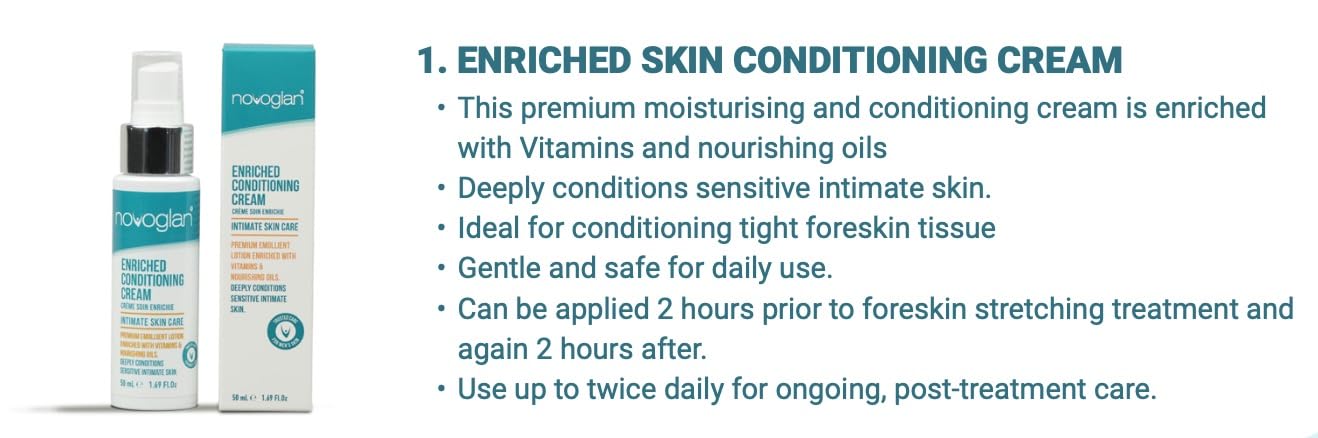 Foreskin Conditioning Cream for Mild Phimosis - Premium Emollient Lotion to Soften Tight Tissue | Supports Manual Stretching
