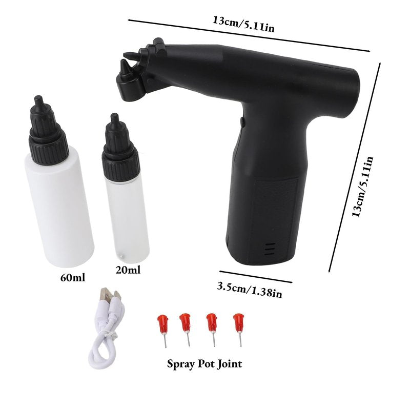AUNMAS Rechargeable Electric Paint Sprayer, 5mm Spray Width Powerful Motor with Long Battery Life for Car Interior, Furniture