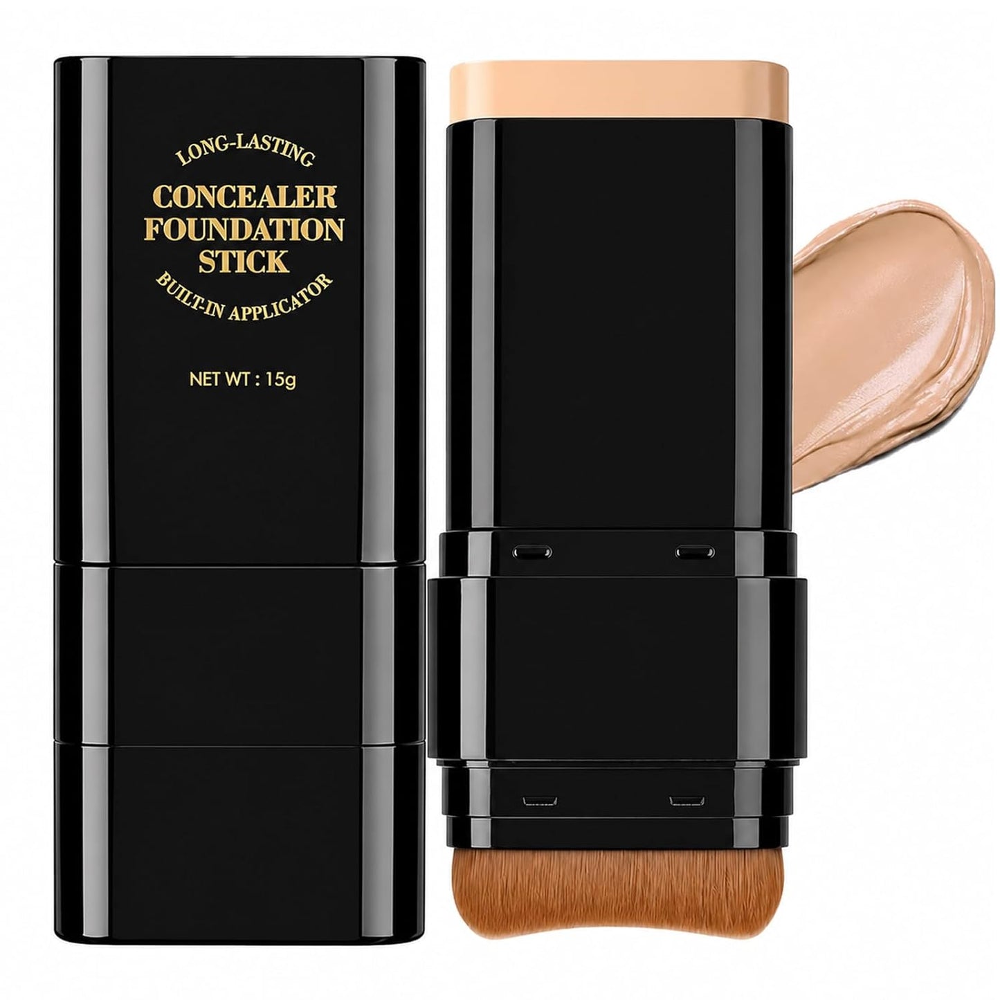 Foundation Stick - 2 in 1 Dual-Ended Waterproof Concealer & Contour | Full Coverage Matte Finish (01 Ivory)