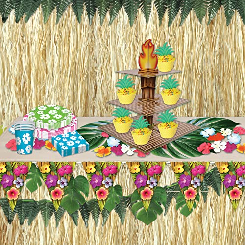 Tiki Torch Cupcake Stand - Luau Party Dessert Holder, 15.25" Tall