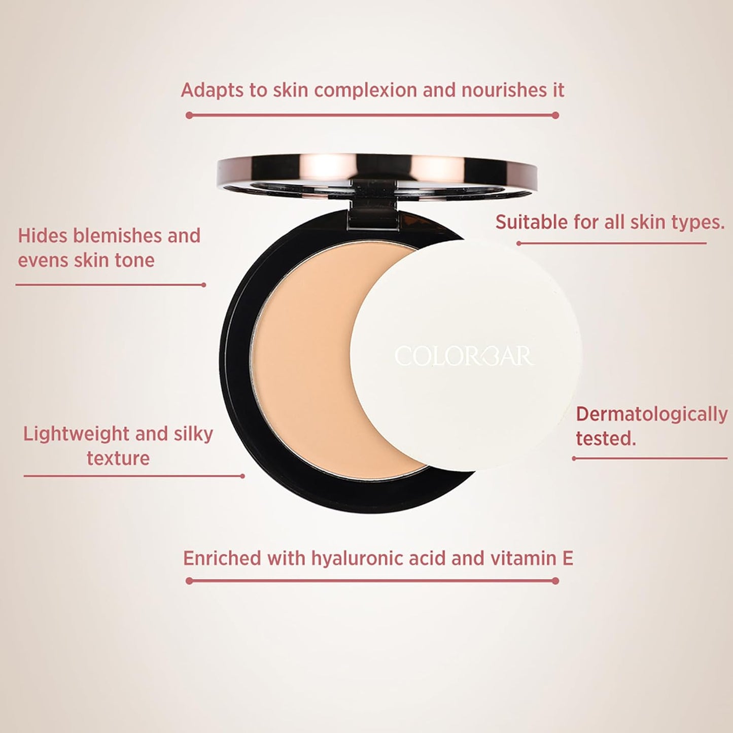 Perfect Match Compact - Pressed Powder Foundation with Hyaluronic Acid & Vitamin E | 001 Classic Ivory - 0.3 oz