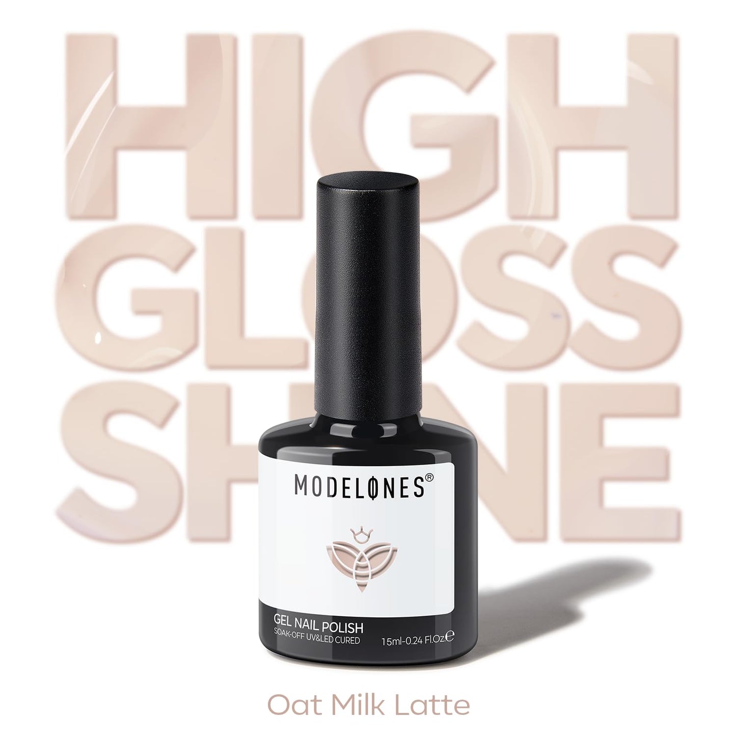Nude Gel Nail Polish - Light Brown & Ivory Elegant Color | 15 ML Soak Off for Salon Quality Manicure