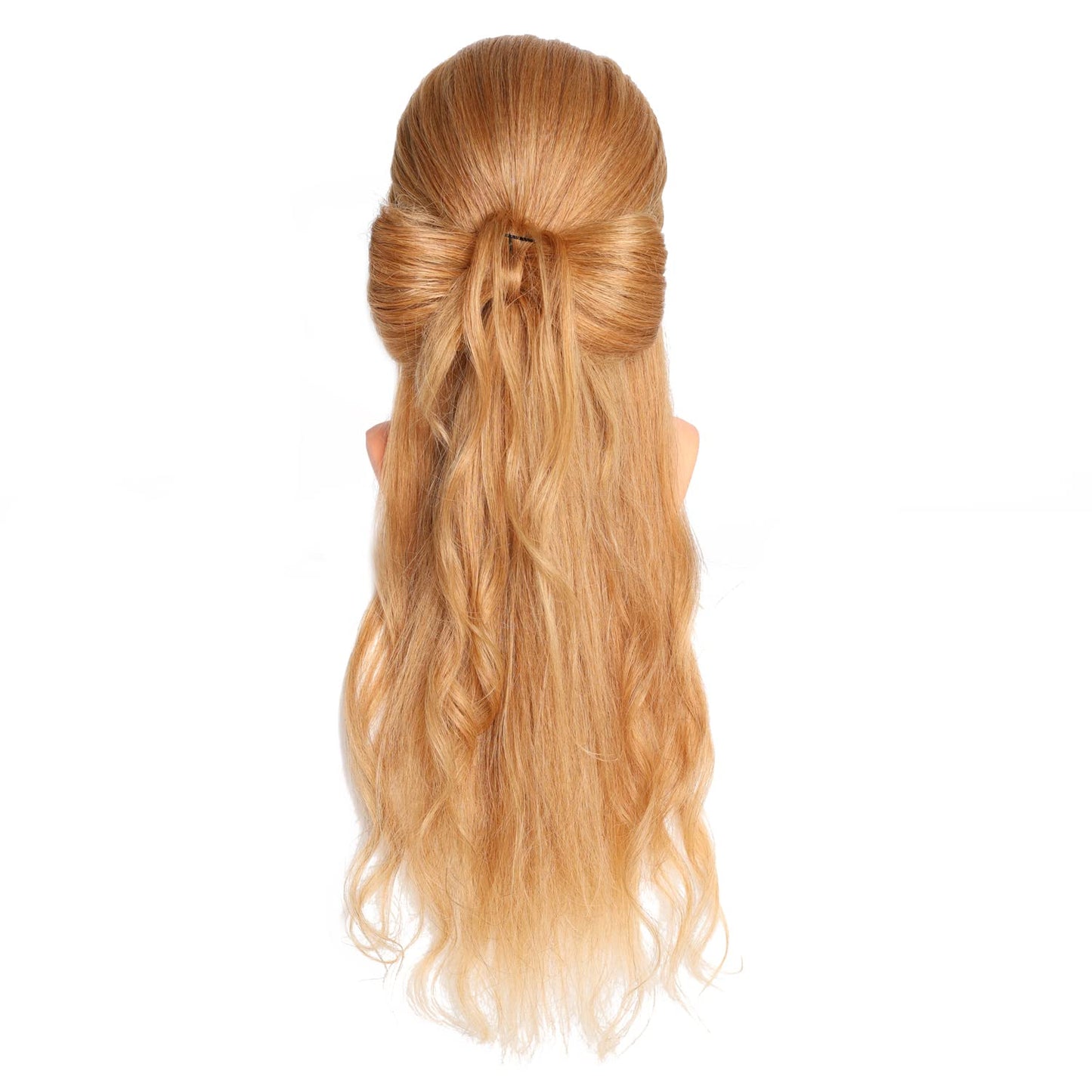 Traininghead 28-30" 100% Human Hair Mannequin Head Hairdressing Training Practice Head Hair Styling Cosmetology Manikin Doll Head With Clamp Stand