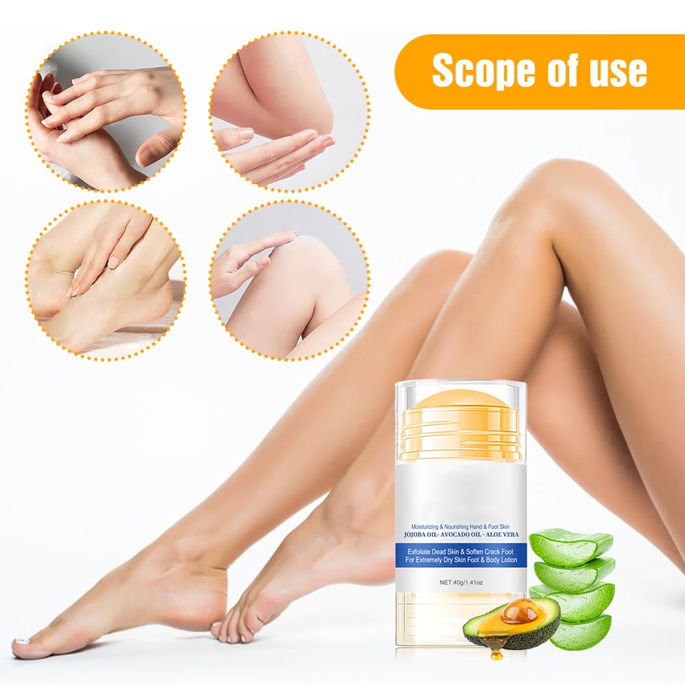 Moisturizing Foot Cream Hydrating Foot Care Stick, New Hydrating and Anti-Cracking Foot Cream for Dry and Cracked Feet, Foot Lotion Heel Stick Fast Renews and Soothes Cracking and Dryness Feet (1)