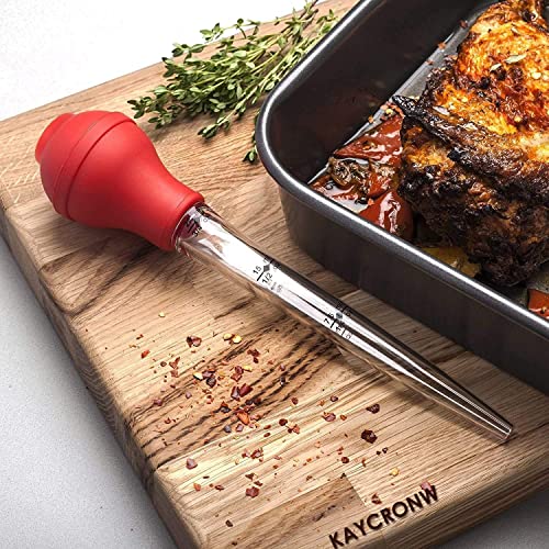 Silicone Turkey Baster Set with Marinade Injector Needles & Brush