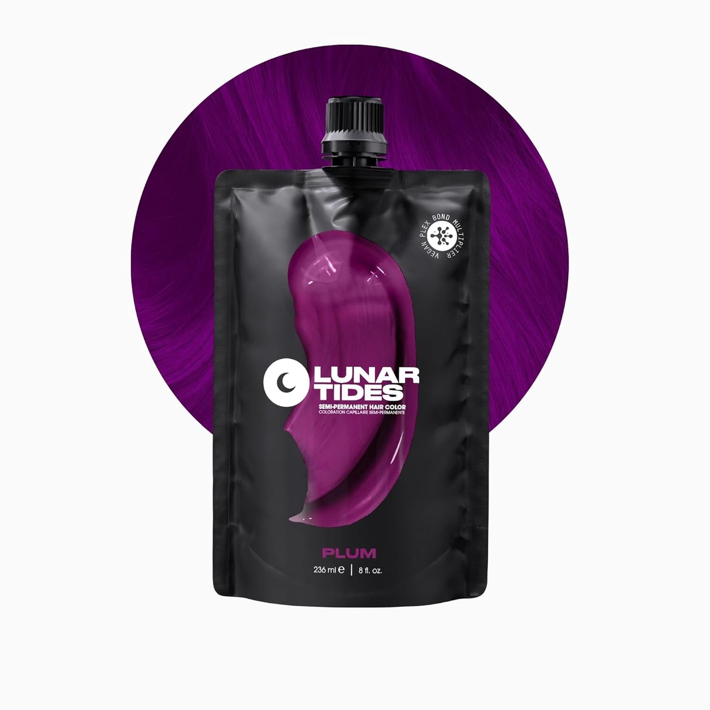 Lunar Tides Semi-Permanent Hair Color - Plum | 8 fl. oz. | 43 Vibrant Shades Available