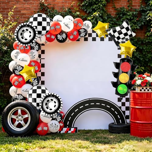 Race Car Balloon Decoration Kit - 33PCS Racing Party Supplies