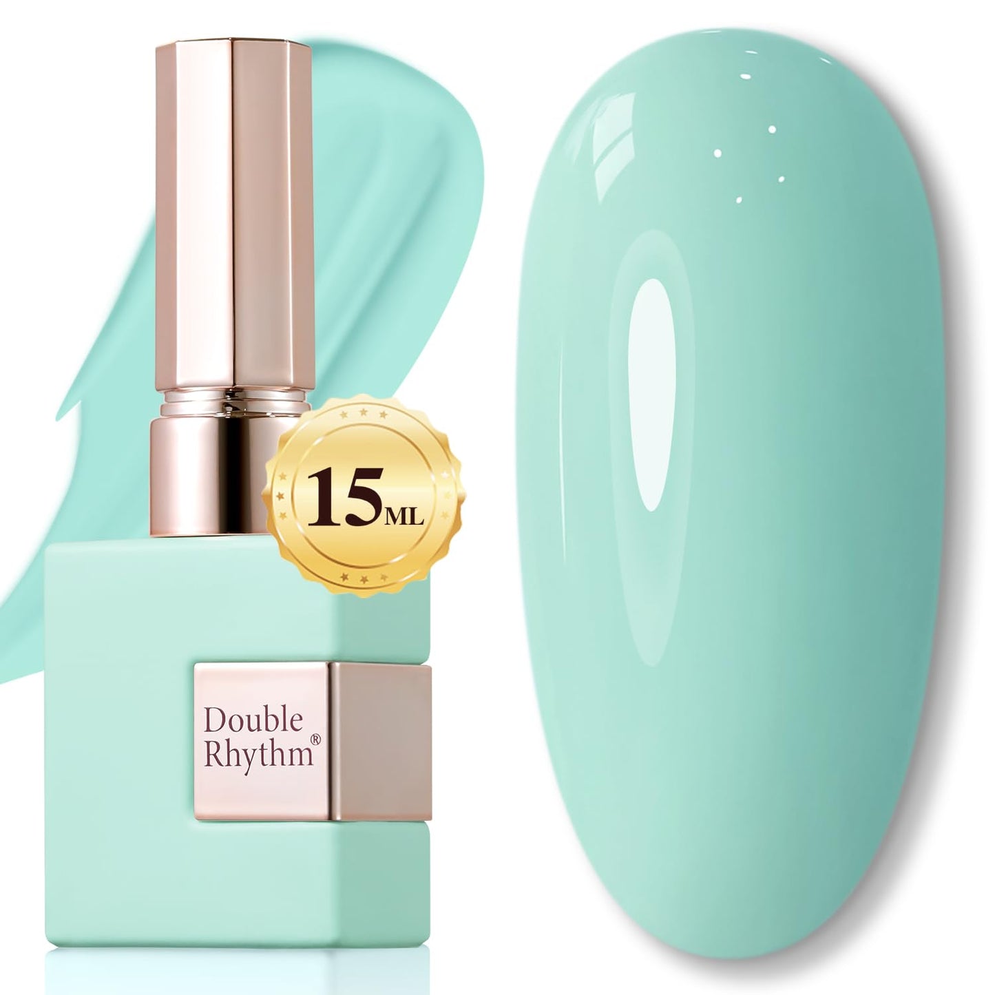 Gel Nail Polish - Double Rhythm 15ML Pearl White Soak Off for Art Manicure | DIY at Home