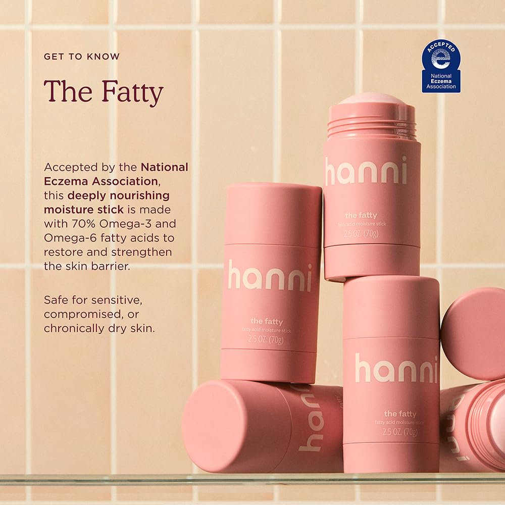 Fatty Body Moisturizer Stick - Hydrating Solid Lotion with Fatty Acids | Travel Size, Fragrance-Free, 2.5 oz