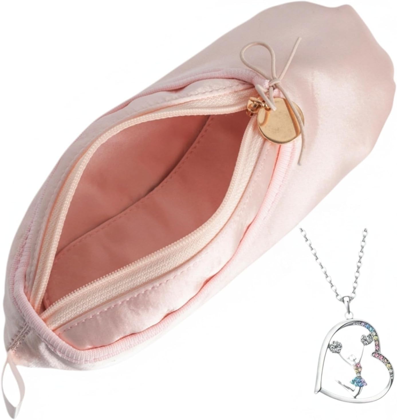 Pink Ballet Dance Shoe Makeup Bag - Ballerina Slipper Pouch for Girls & Women | Perfect Recital Gift