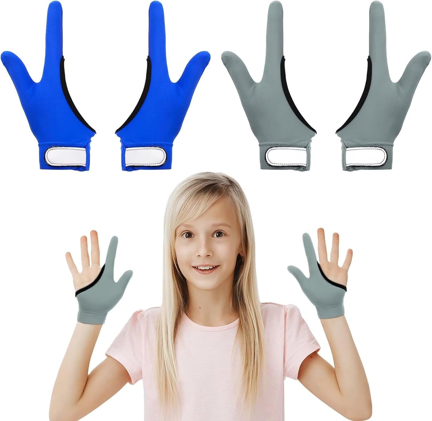 Thumb Sucking Guard Gloves for Kids | 4-Pack Anti-Thumb Sucking & Nail Biting Protection | Ages 5-12