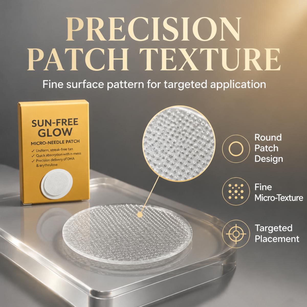PurevLab Sun-Free Glow Patch for Women & Men, Round Micro-Tip Self Tanning Patches for Natural Bronzed Skin, Peel and Place Beauty Tabs for Daily Routine, No-Mess Travel-Friendly Tan Patch, 2 Boxes