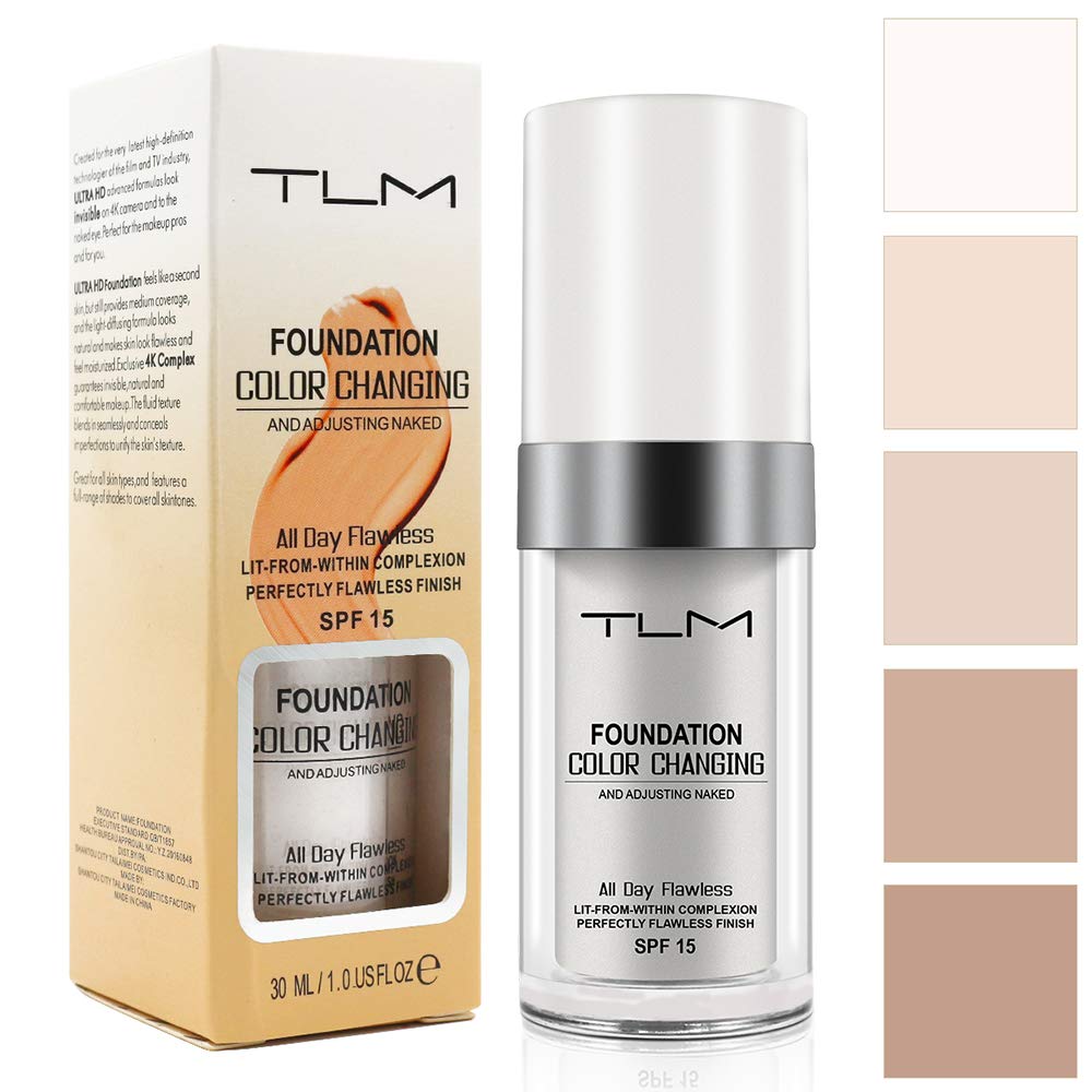 Color Changing Foundation - Moisturizing Liquid Sunscreen | 2 Pack, 30ml
