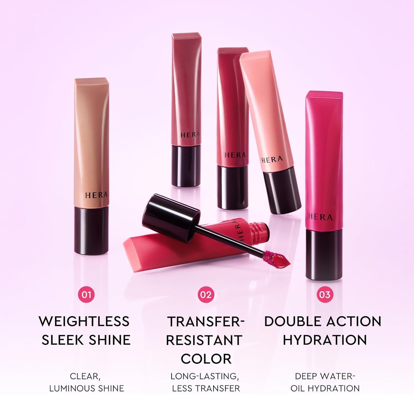 HERA Tinted Shine Lip Serum #450 Brown Sugar - Weightless, Transfer-Resistant Color, 12-Hour Hydration | 0.30 oz.