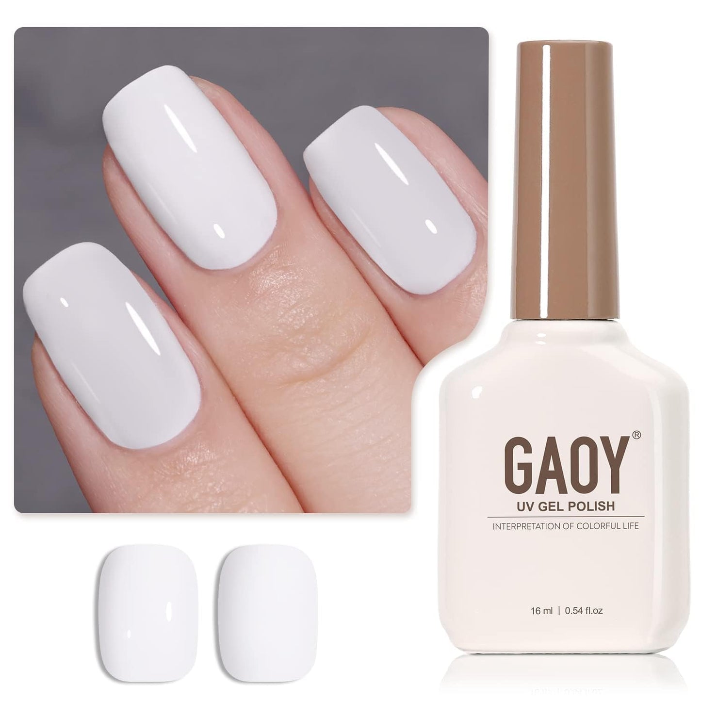 Sheer Light Pink Gel Nail Polish - 16ml UV Cure Jelly Milky White Peach for DIY Manicure & Pedicure