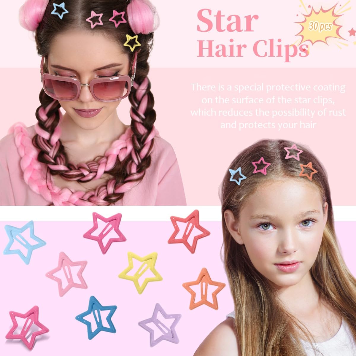120 pcs Mini Hair Clips Colorful Hair Accessories Matte Claw Clips Star/Flower/Butterfly Hair Clips for Girls and Women 90s Y2K