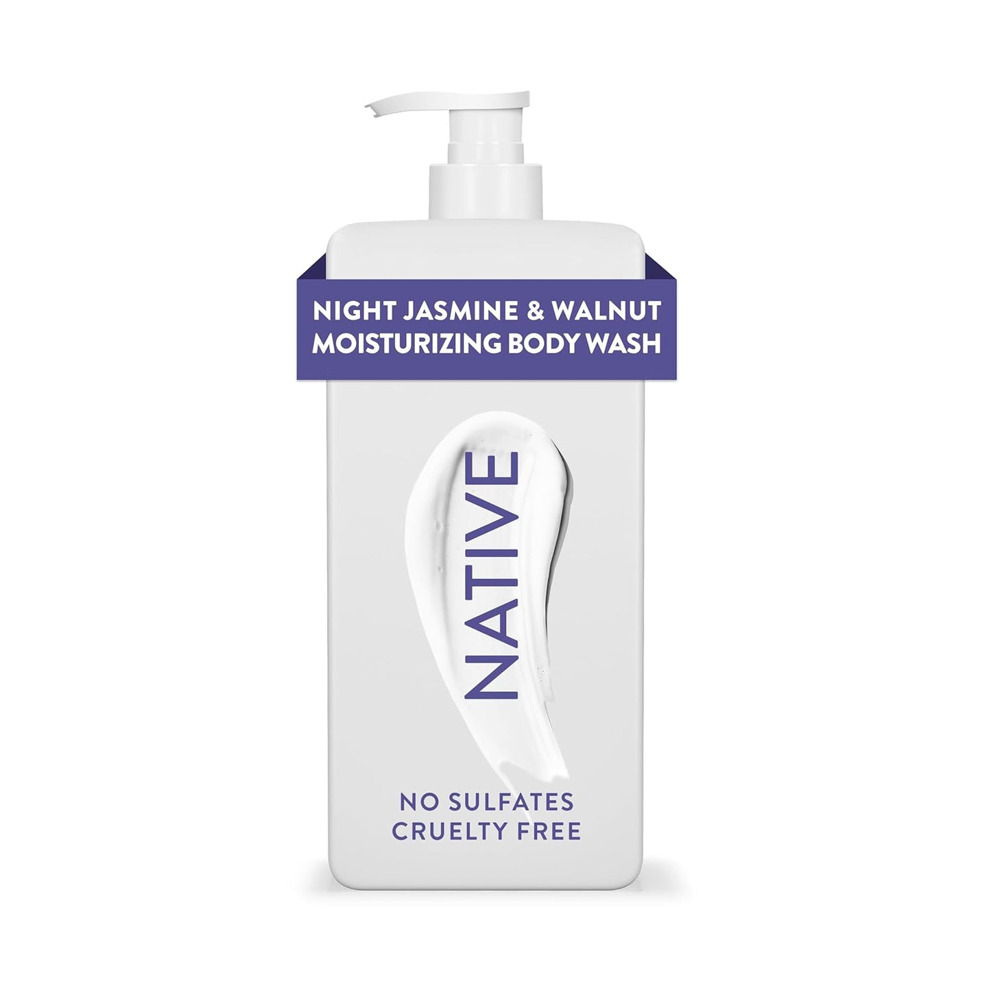 Moisturizing Body Wash - Naturally Derived Ingredients | Sulfate, Paraben & Dye Free | Night Jasmine & Walnut, 18 oz