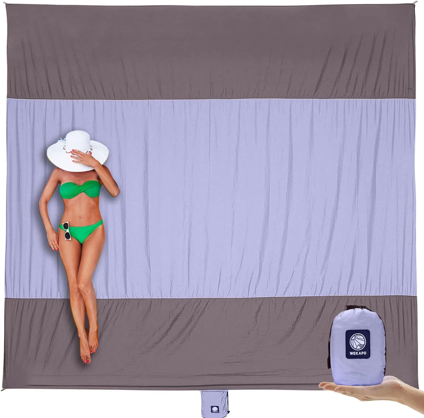 Beach Blanket - Sandproof Waterproof Extra Large Mat | Quick Drying for Vacation, Picnic & Camping