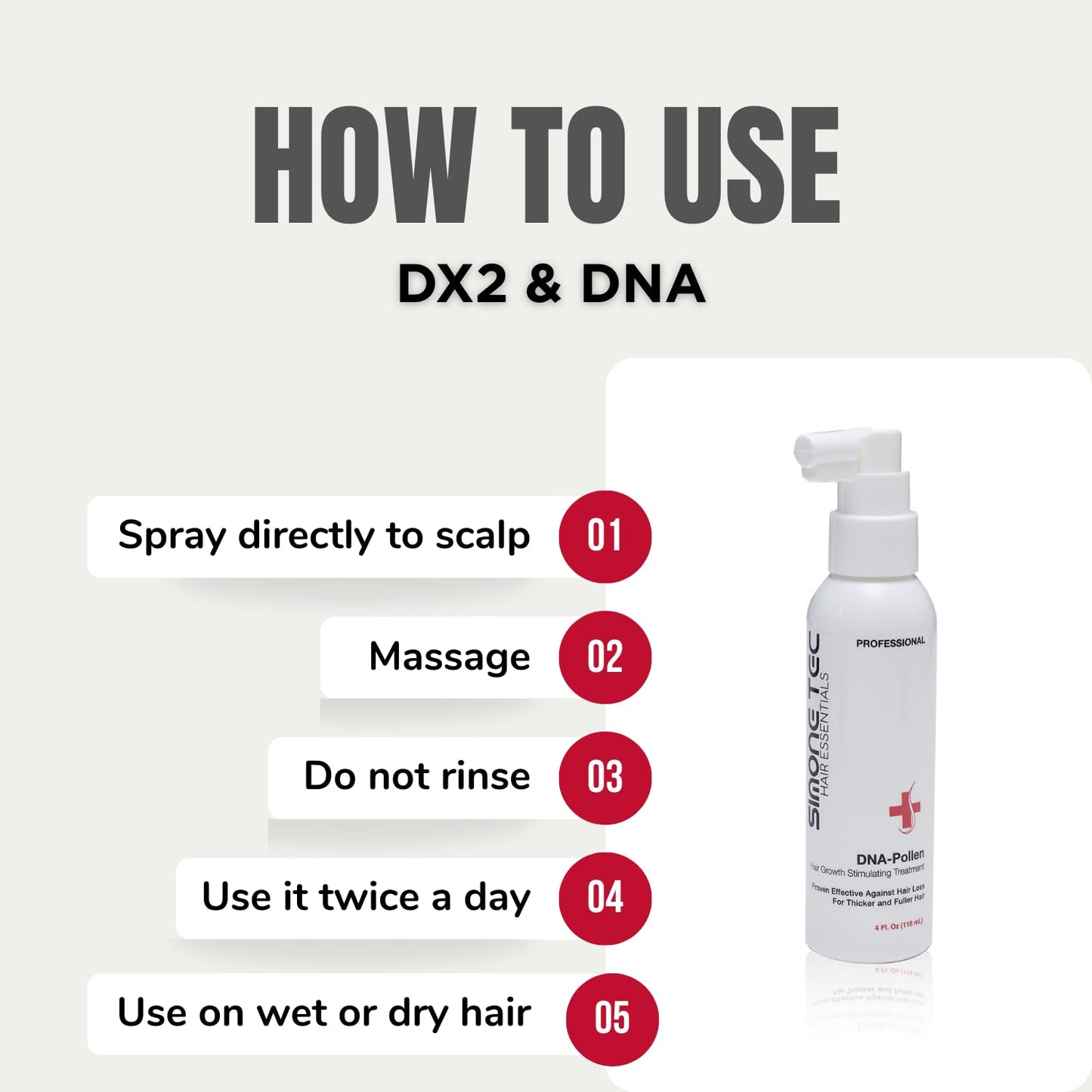 DNA-Pollen Hair Growth Treatment - Stimulates Thicker, Fuller Hair | 118ml / 4fl.oz