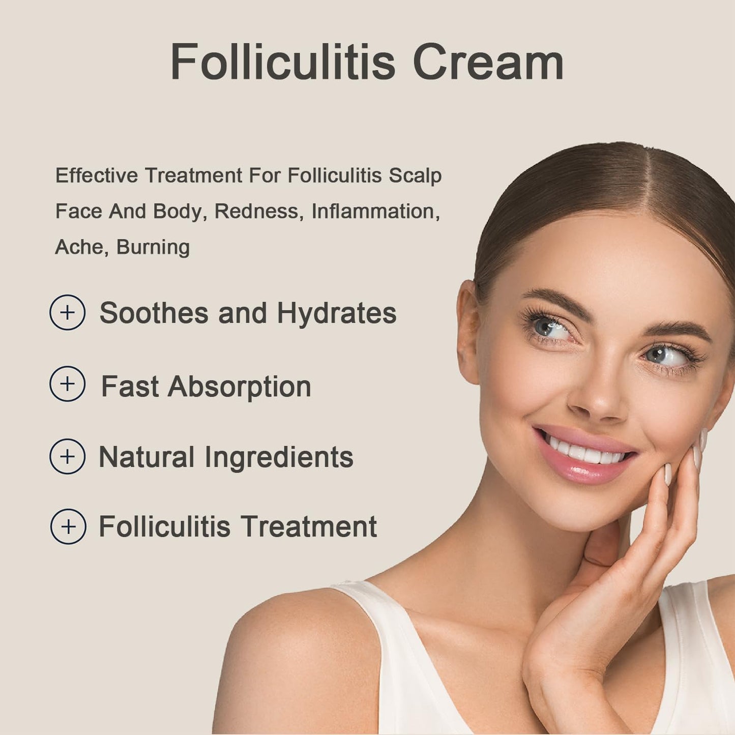 Folliculitis Treatment Cream - Effective Relief for Scalp, Face & Body | 1.42 Oz
